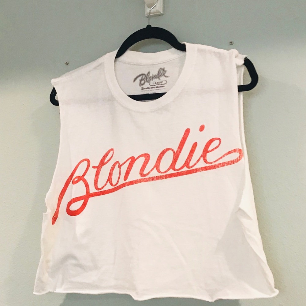 Blondie crop top graphic rock t